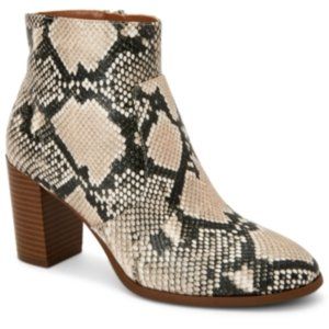 Style & Co. Parinaa Faux Leather Snake Print Booties 8.5M